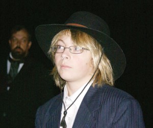 Israel Gulley portrayed Owen Brown at Talking Tombstones, a fundraiser for the Osawatomie Historical Preservation Fund.