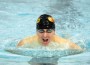 Osawatomie/Paola's Daniel Dorsett swims in the 200-yard individual medley Wednesday. Dorsett won the event and the team took second place.